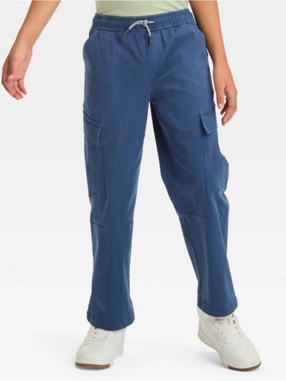 Art Class Boys' Straight Leg Pull On Cargo Jeans - Blue L